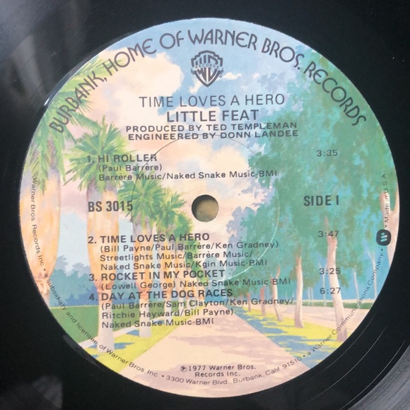 Little Feat Time Loves A Hero Vinyl Lp '77 - Picture 2 of 7